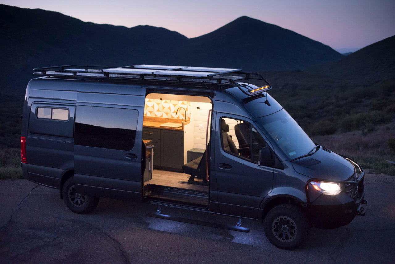 Go off grid with solar, the standard for all our builds.