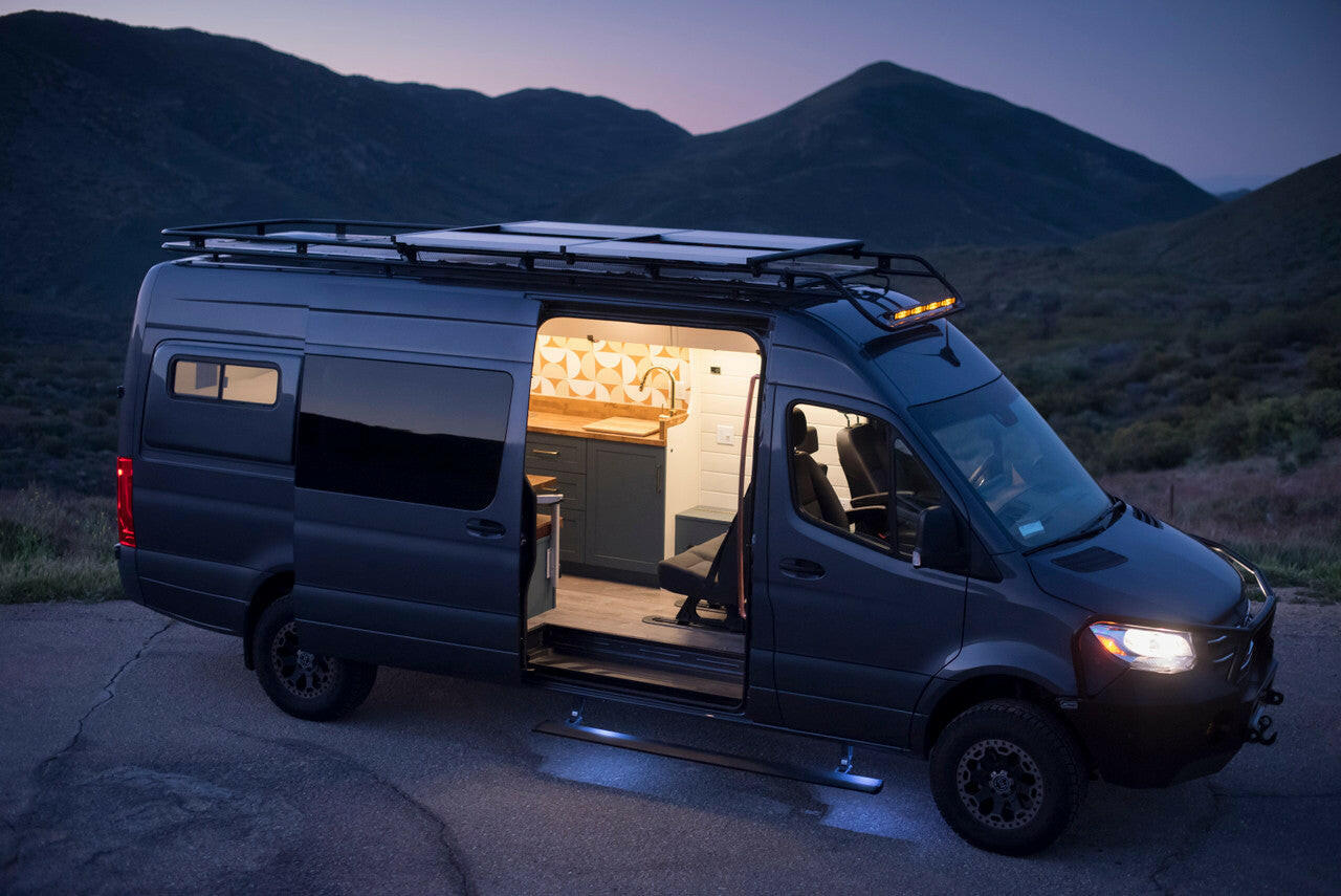 Go off grid with solar, the standard for all our builds.