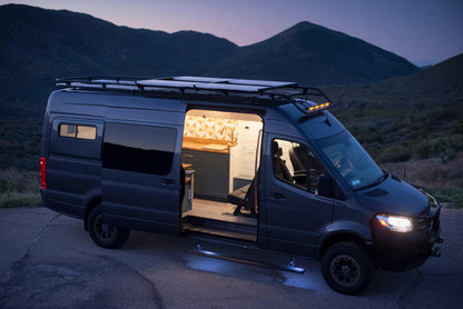 Go off grid with solar, the standard for all our builds.