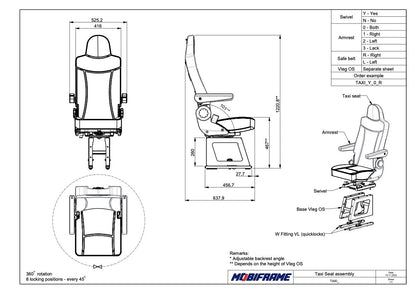 MobiFrame Taxi Clip Seat
