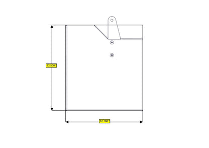 Sofa Storage Box, 34", Shallow