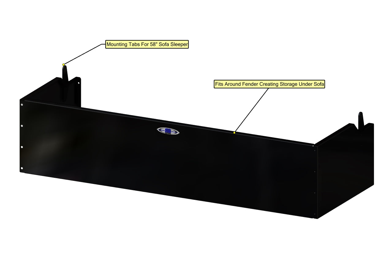Sofa Storage Box, 58", Deep