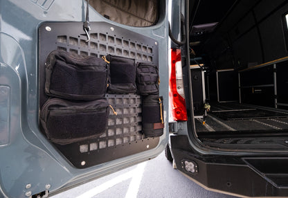 The Original Rear Door Modular MOLLE Storage Panel for Mercedes Sprinter (2019+) by FreedomVanGo