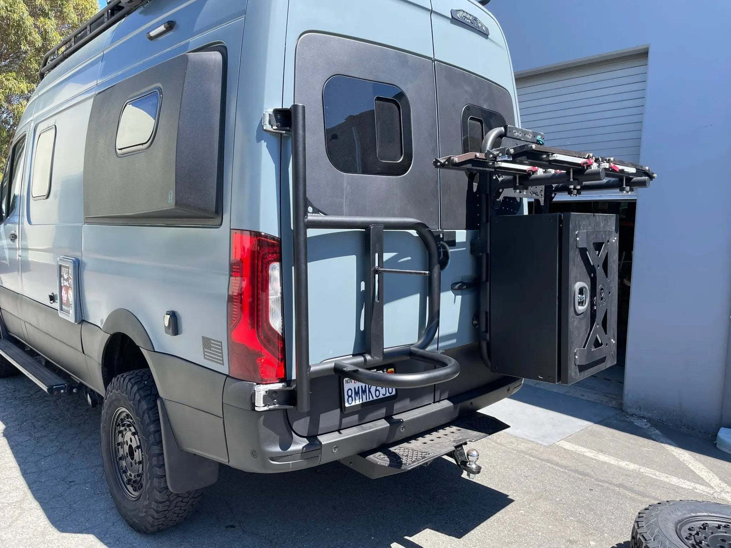 Expedition Rear-Mounted Aluminum Tire Carrier for 2019+ Sprinter Vans
