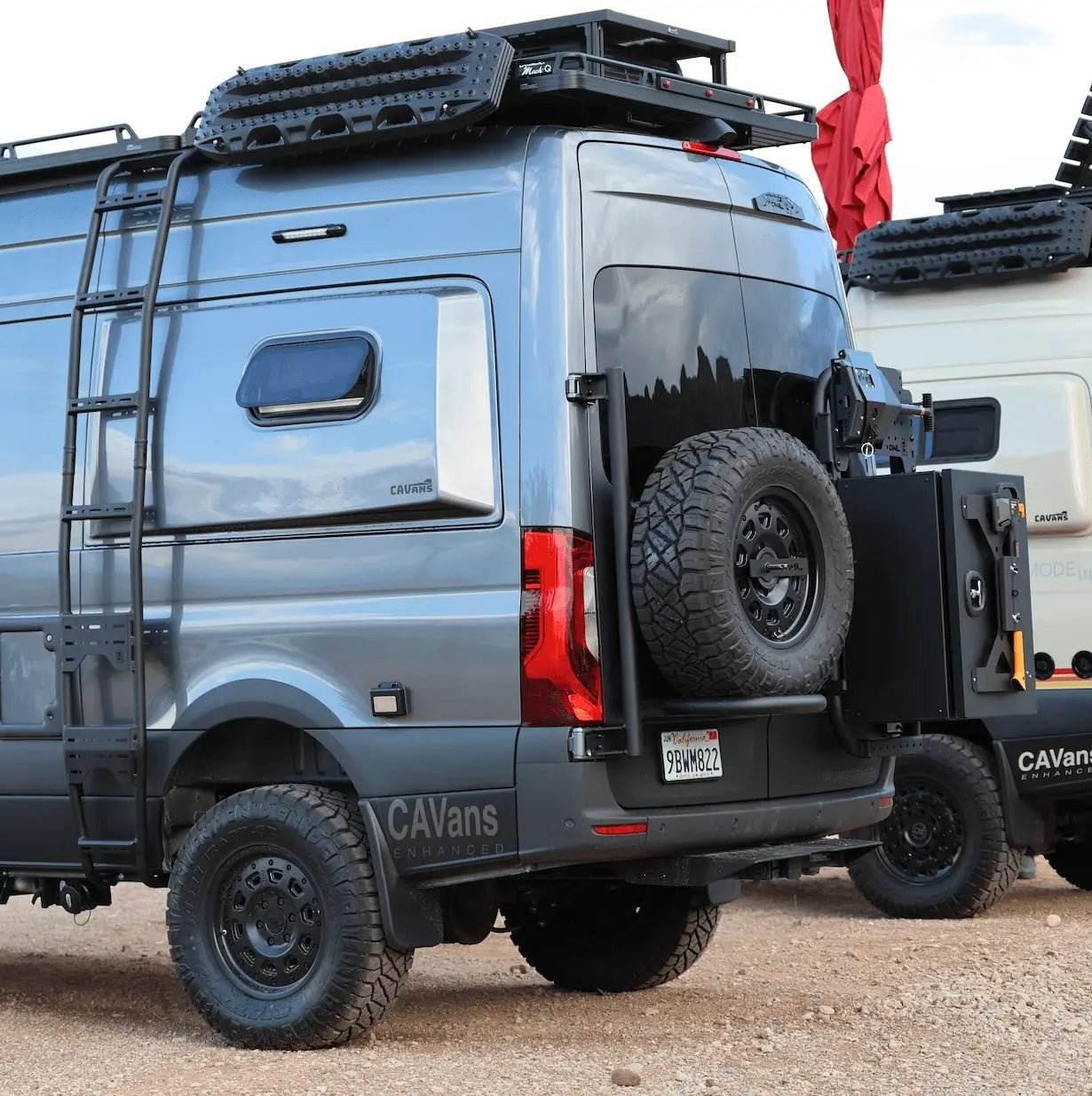 Expedition Rear-Mounted Aluminum Tire Carrier for 2019+ Sprinter Vans