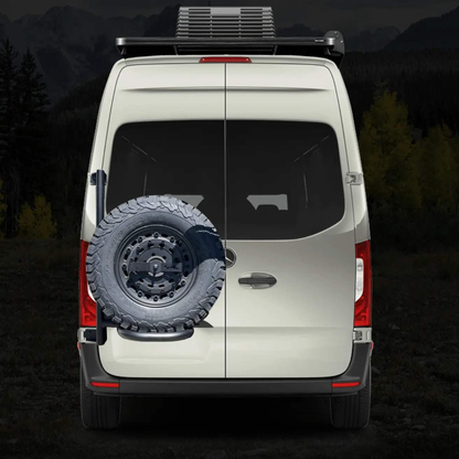 Expedition Rear-Mounted Aluminum Tire Carrier for 2019+ Sprinter Vans