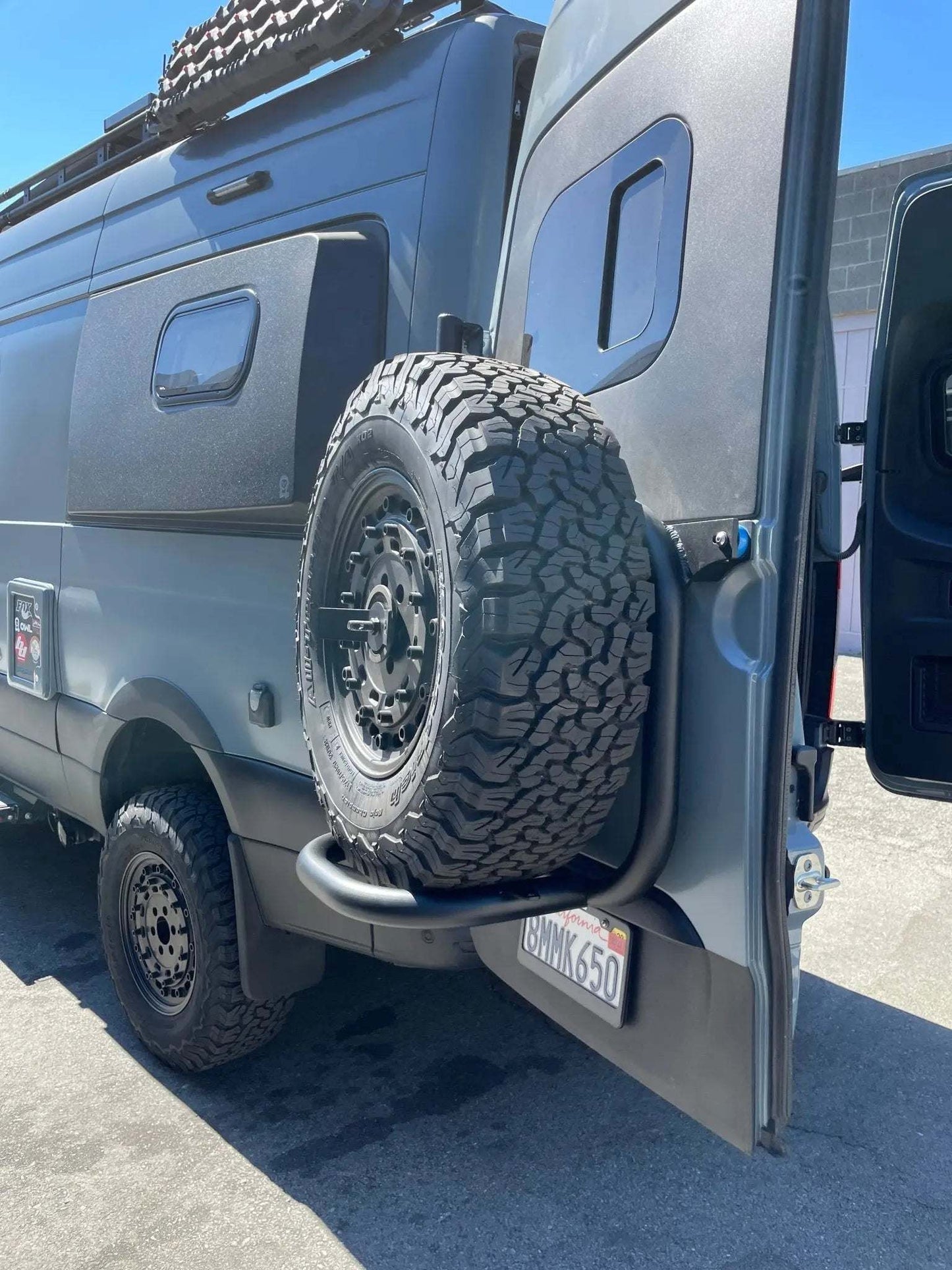 Expedition Rear-Mounted Aluminum Tire Carrier for 2019+ Sprinter Vans