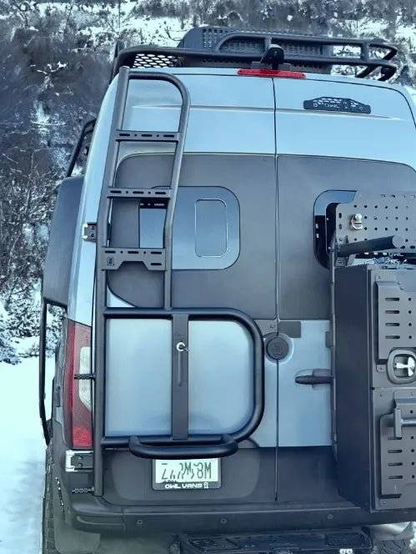 Owl Explorer Sprinter Rear Tire Carrier and Ladder System