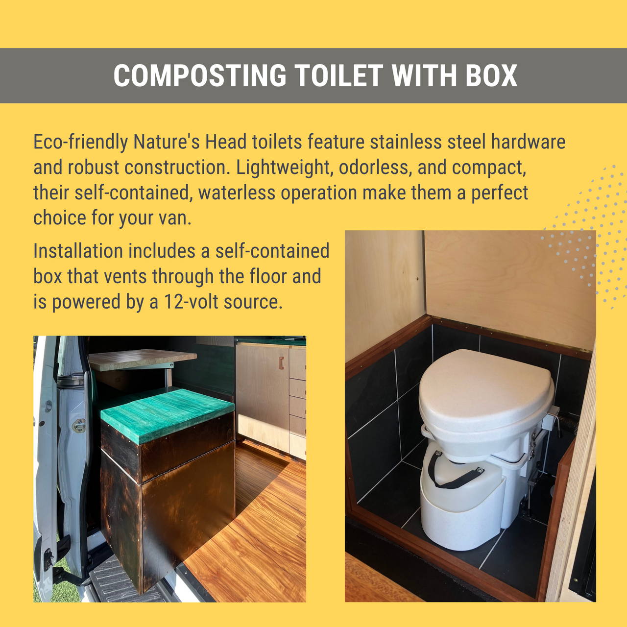 Composting Toilet with Box.